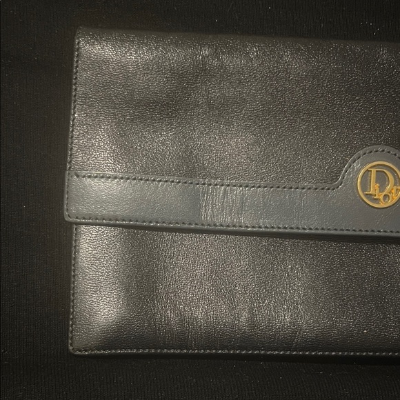 Dior Black Leather wallet with Gold Logo - Picture 11 of 16